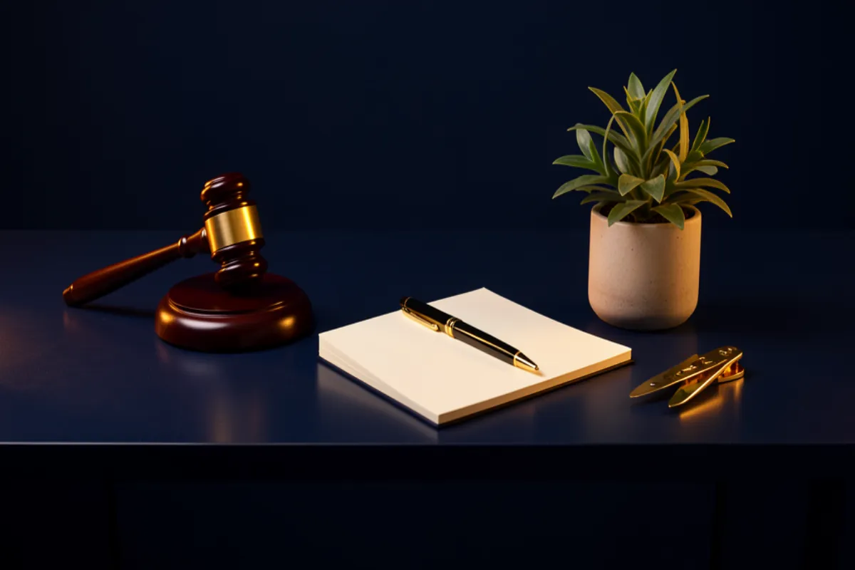 TrustOffice QTIP trust termination documents on a navy desk